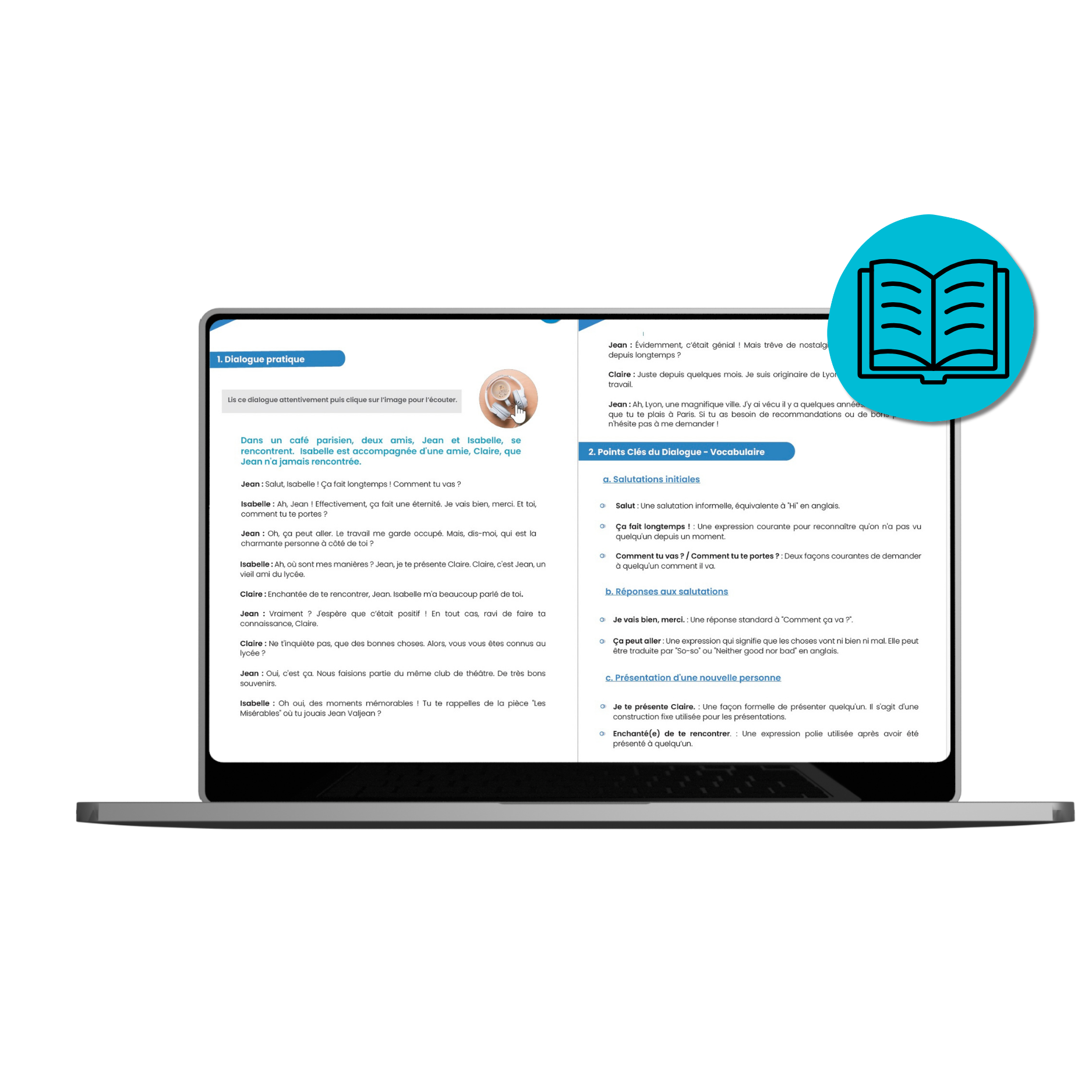 Workbook Le Vrai French de Conversation sur MacBook